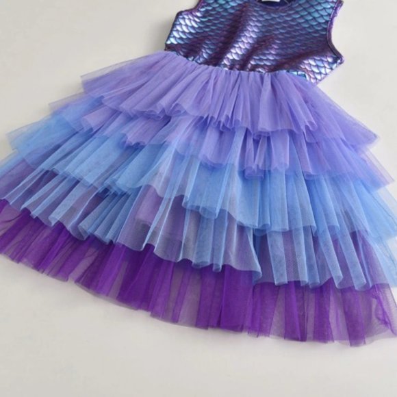 Mermaid Girls Sleeveless Tutu Dress - Picture 3 of 4